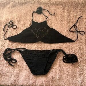 Black Crochet Bikini